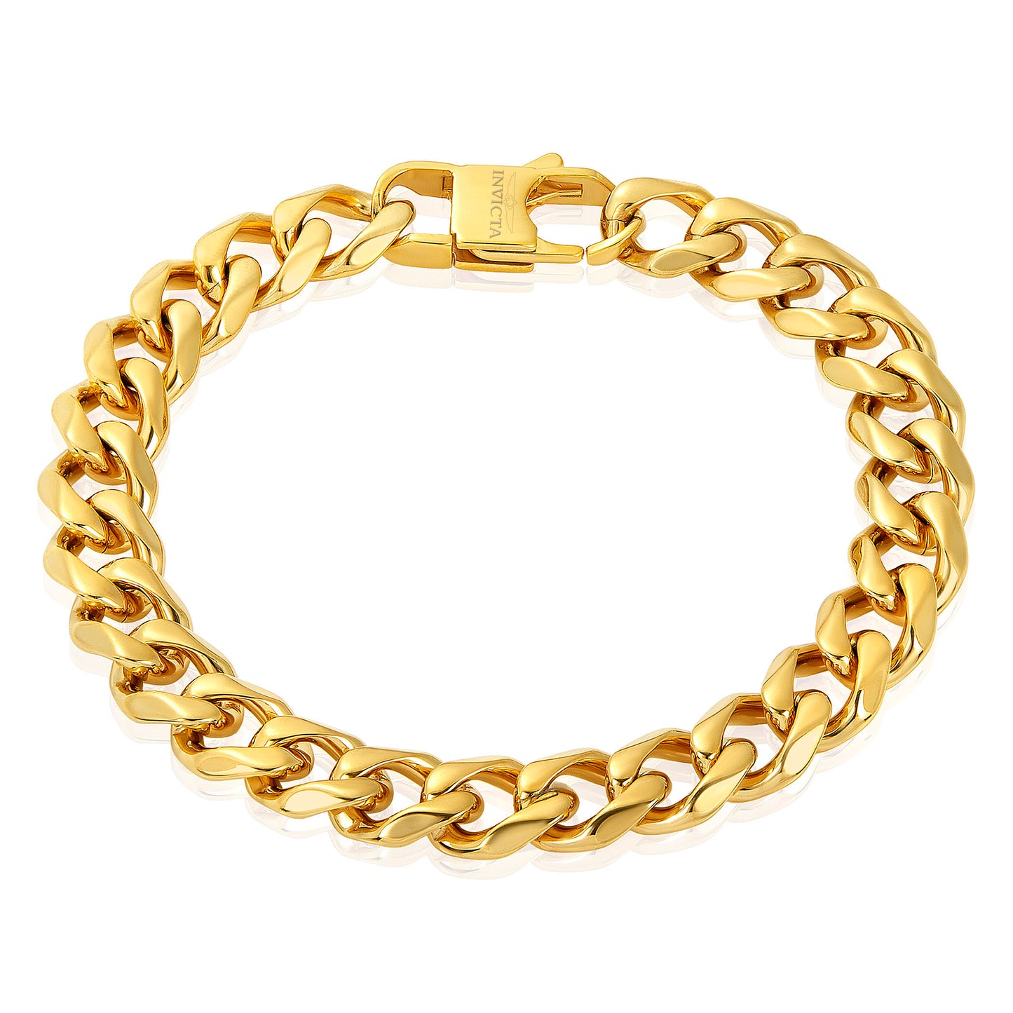 Invicta Men's Stainless Steel 11mm Curb Link Chain Bracelet