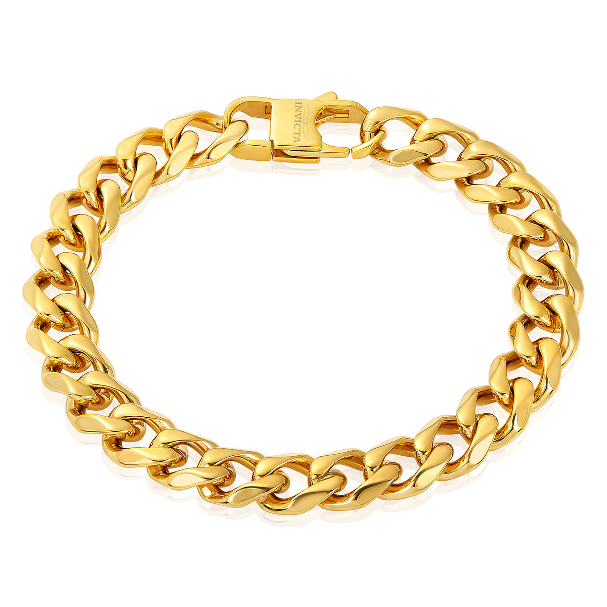Invicta Men's Stainless Steel 11mm Curb Link Chain Bracelet