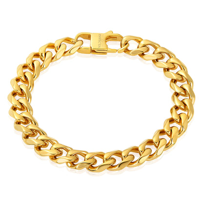 Invicta Men's Stainless Steel 11mm Curb Link Chain Bracelet