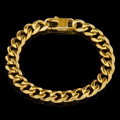 Invicta Men's Stainless Steel 11mm Curb Link Chain Bracelet