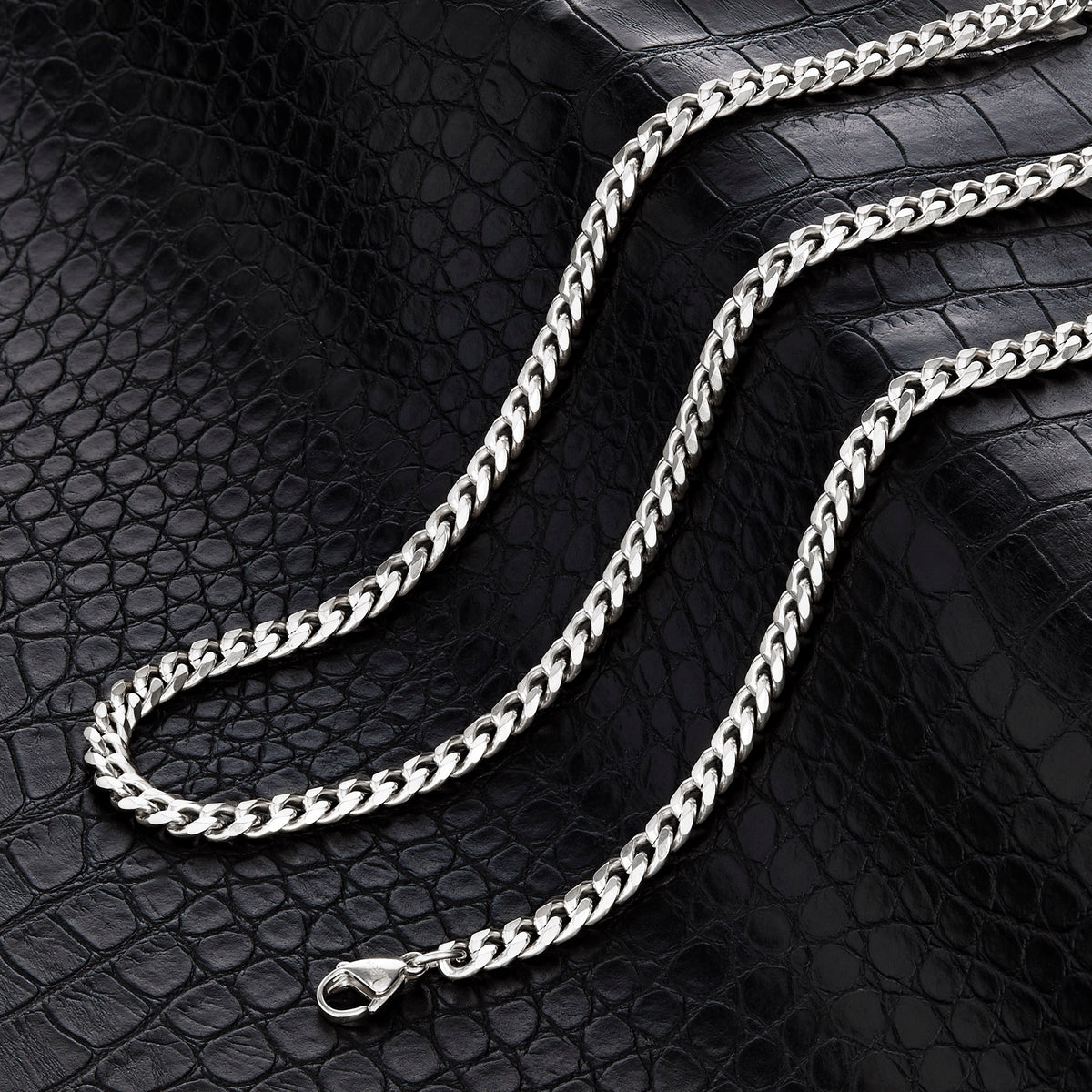Invicta Men's Stainless Steel 6mm Franco Chain Necklace & Bracelet Set