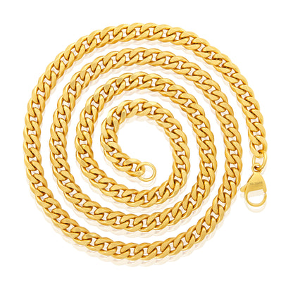 Invicta Men's Stainless Steel 6mm Franco Chain Necklace & Bracelet Set
