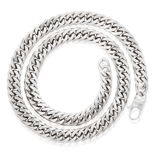 Invicta Men's Stainless Steel 11.5mm Double Curb Link Necklace & Bracelet Set