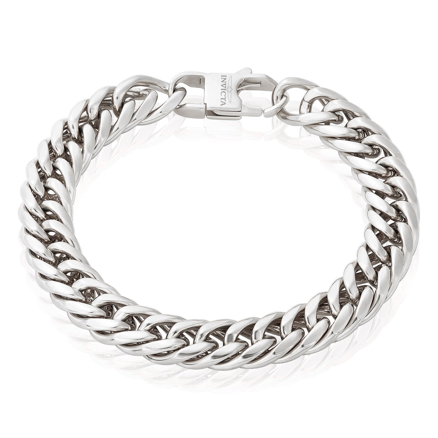 Invicta Men's Stainless Steel 11.5mm Double Curb Link Chain Bracelet