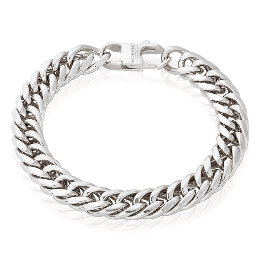 Invicta Men's Stainless Steel 11.5mm Double Curb Link Chain Bracelet