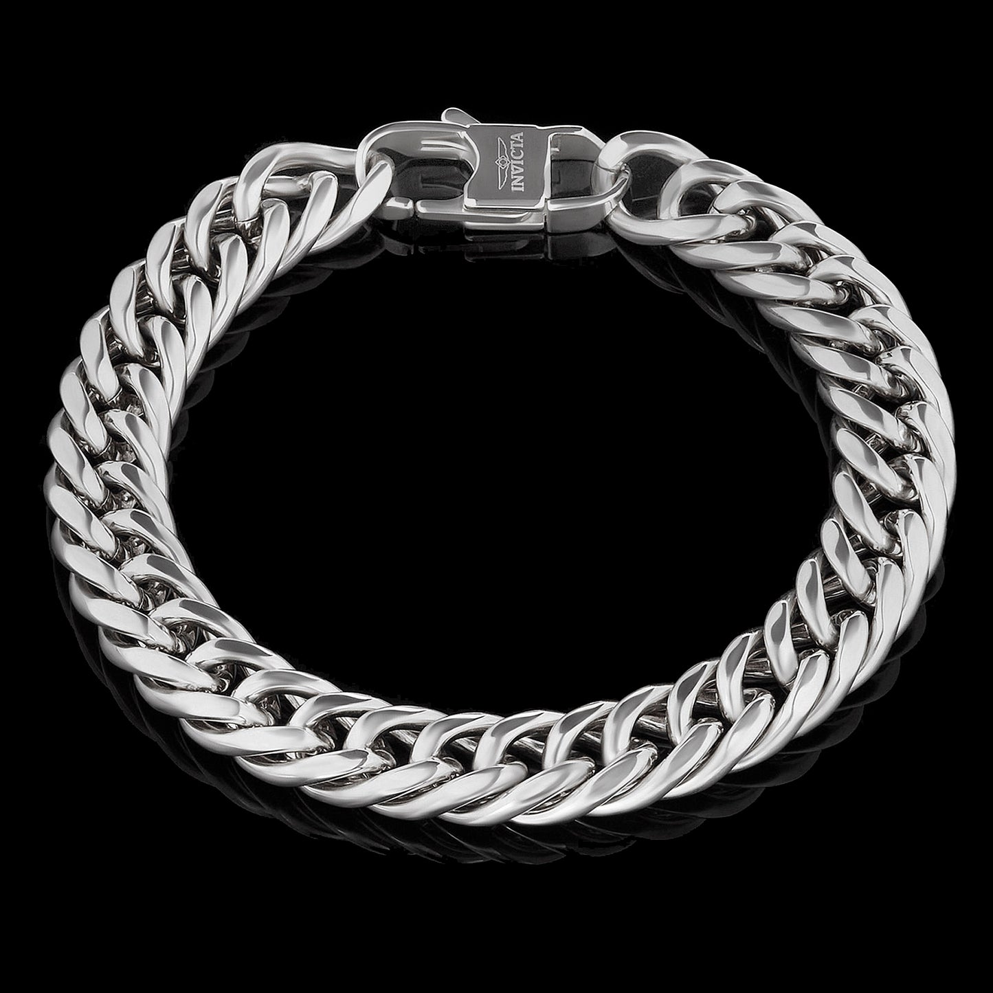 Invicta Men's Stainless Steel 11.5mm Double Curb Link Chain Bracelet