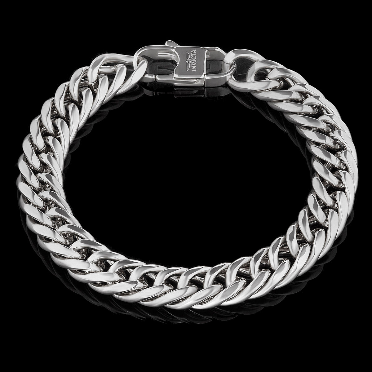 Invicta Men's Stainless Steel 11.5mm Double Curb Link Chain Bracelet