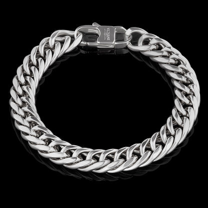 Invicta Men's Stainless Steel 11.5mm Double Curb Link Chain Bracelet