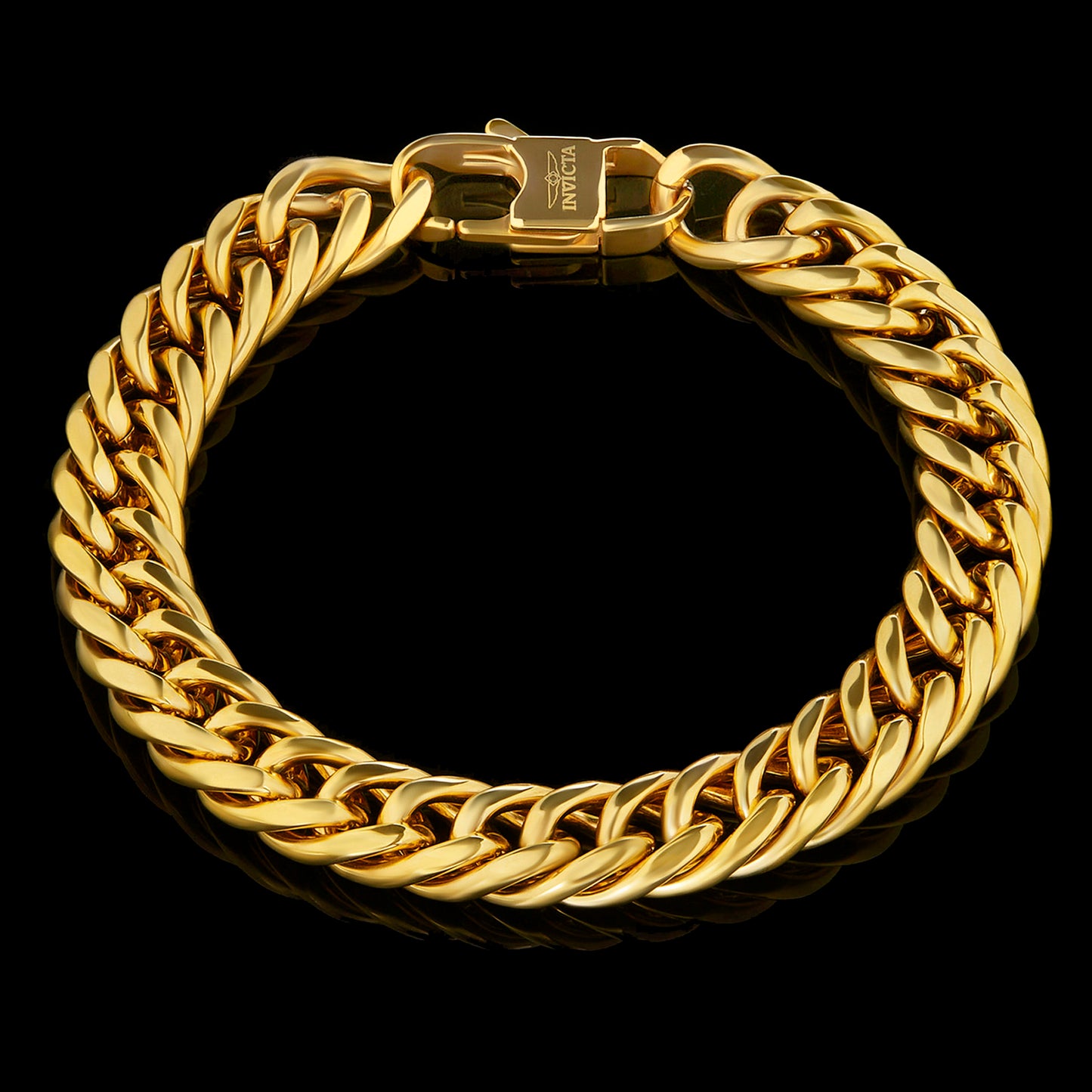 Invicta Men's Stainless Steel 11.5mm Double Curb Link Chain Bracelet