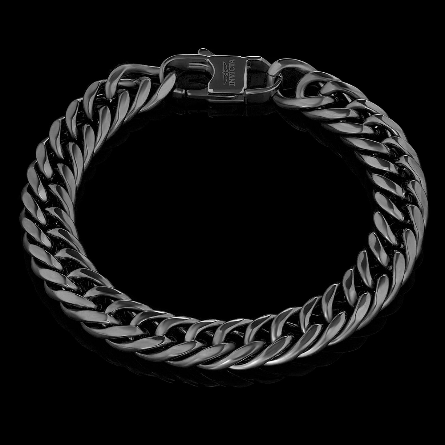 Invicta Men's Stainless Steel 11.5mm Double Curb Link Chain Bracelet