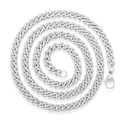 Invicta Men's Stainless Steel 6mm Curb Link Chain 24" Necklace