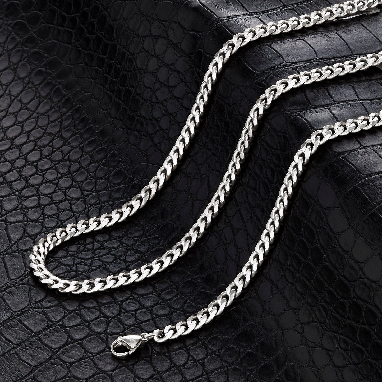 Invicta Men's Stainless Steel 6mm Curb Link Chain 24" Necklace