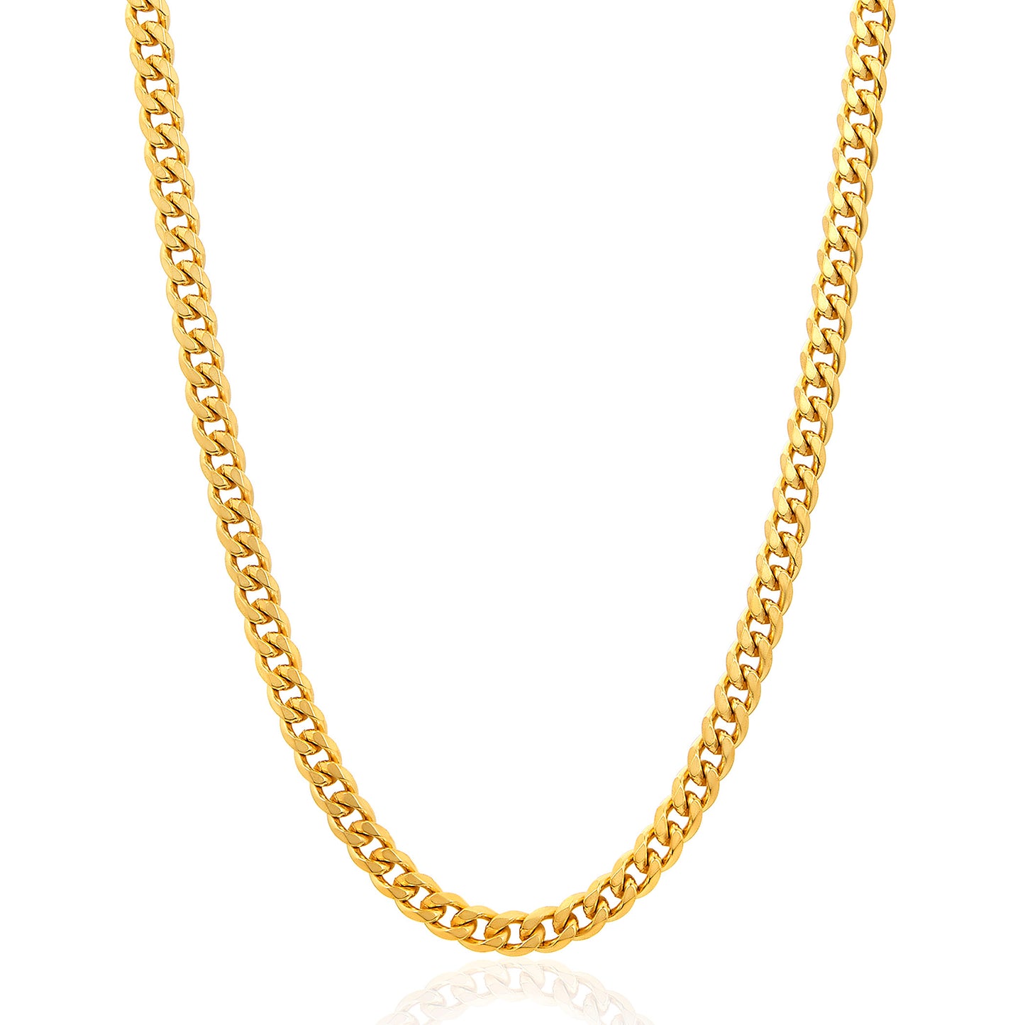Invicta Men's Stainless Steel 6mm Curb Link Chain 24" Necklace