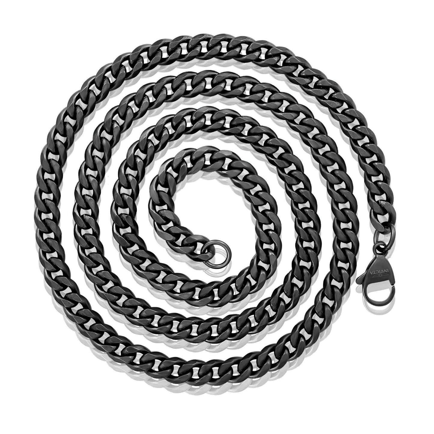 Invicta Men's Stainless Steel 6mm Curb Link Chain 24" Necklace
