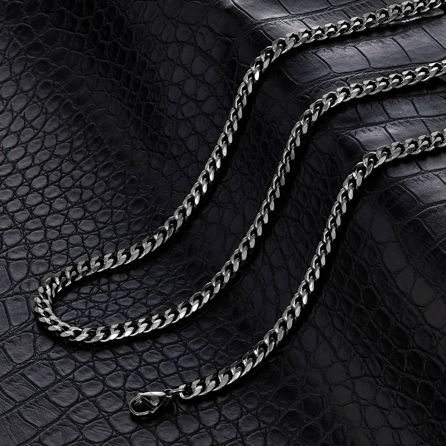 Invicta Men's Stainless Steel 6mm Curb Link Chain 24" Necklace