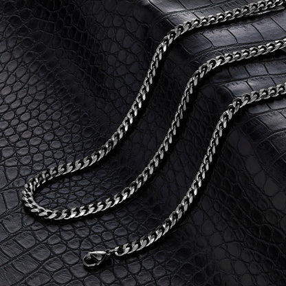 Invicta Men's Stainless Steel 6mm Curb Link Chain 24" Necklace