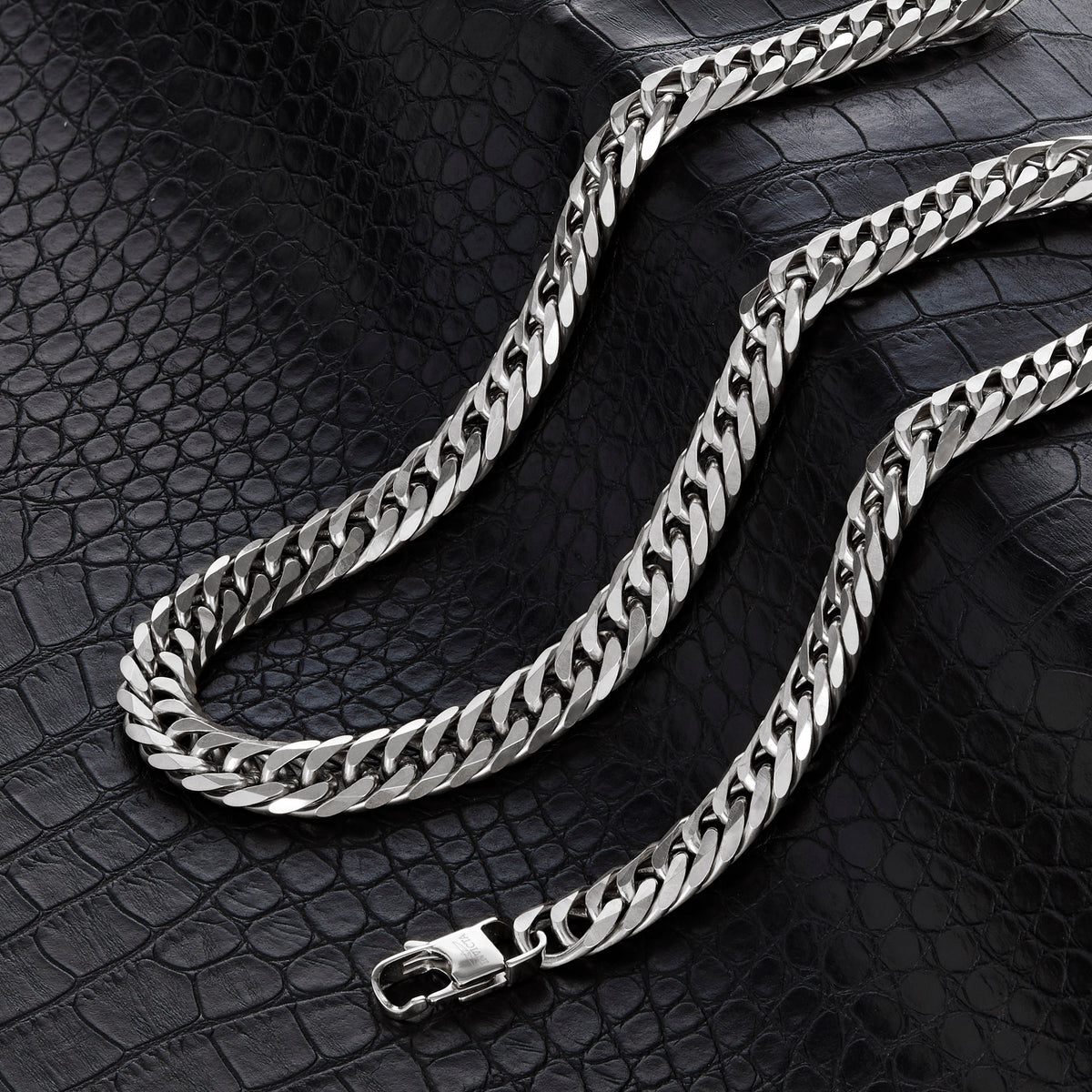 Invicta Men's Stainless Steel 11.5mm Double Curb Link Chain 24" Necklace