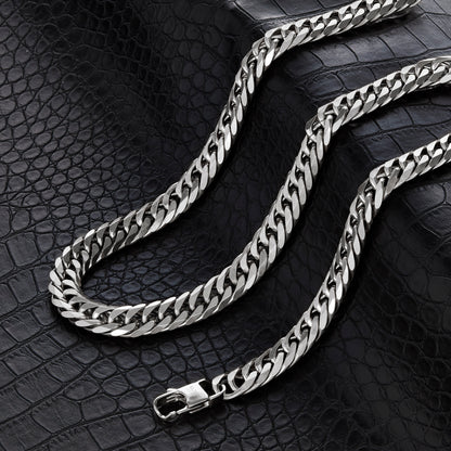 Invicta Men's Stainless Steel 11.5mm Double Curb Link Chain 24" Necklace