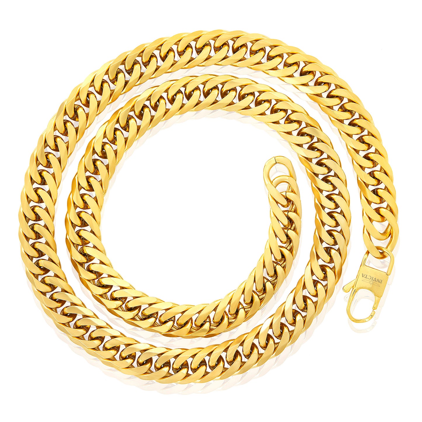 Invicta Men's Stainless Steel 11.5mm Double Curb Link Chain 24" Necklace