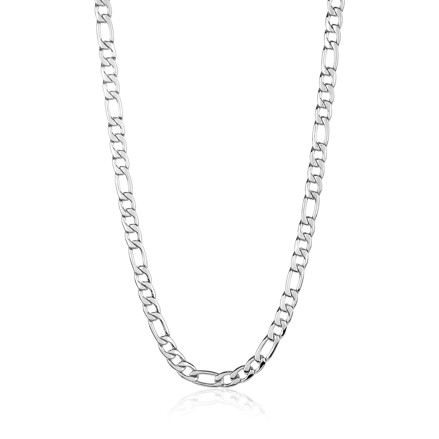 Invicta Men's Stainless Steel 8mm Figaro Chain 24" Necklace