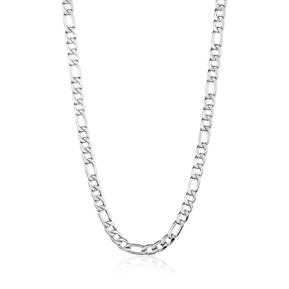 Invicta Men's Stainless Steel 8mm Figaro Chain 24" Necklace