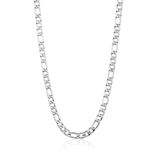 Invicta Men's Stainless Steel 8mm Figaro Chain 24" Necklace