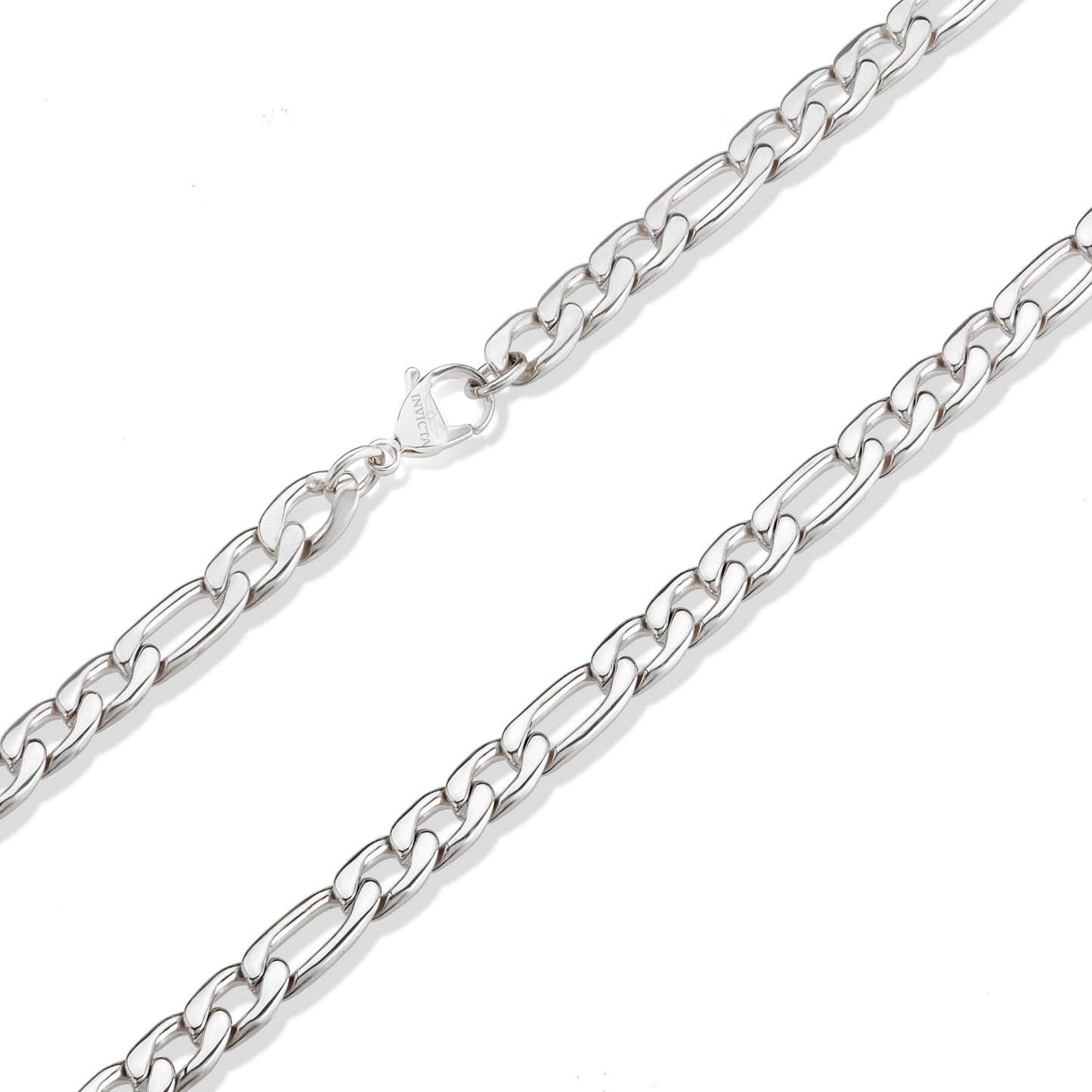 Invicta Men's Stainless Steel 8mm Figaro Chain 24" Necklace