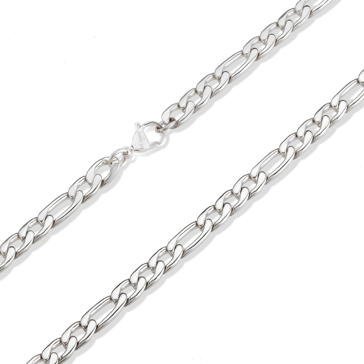 Invicta Men's Stainless Steel 8mm Figaro Chain 24" Necklace