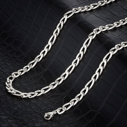 Invicta Men's Stainless Steel 8mm Figaro Chain 24" Necklace