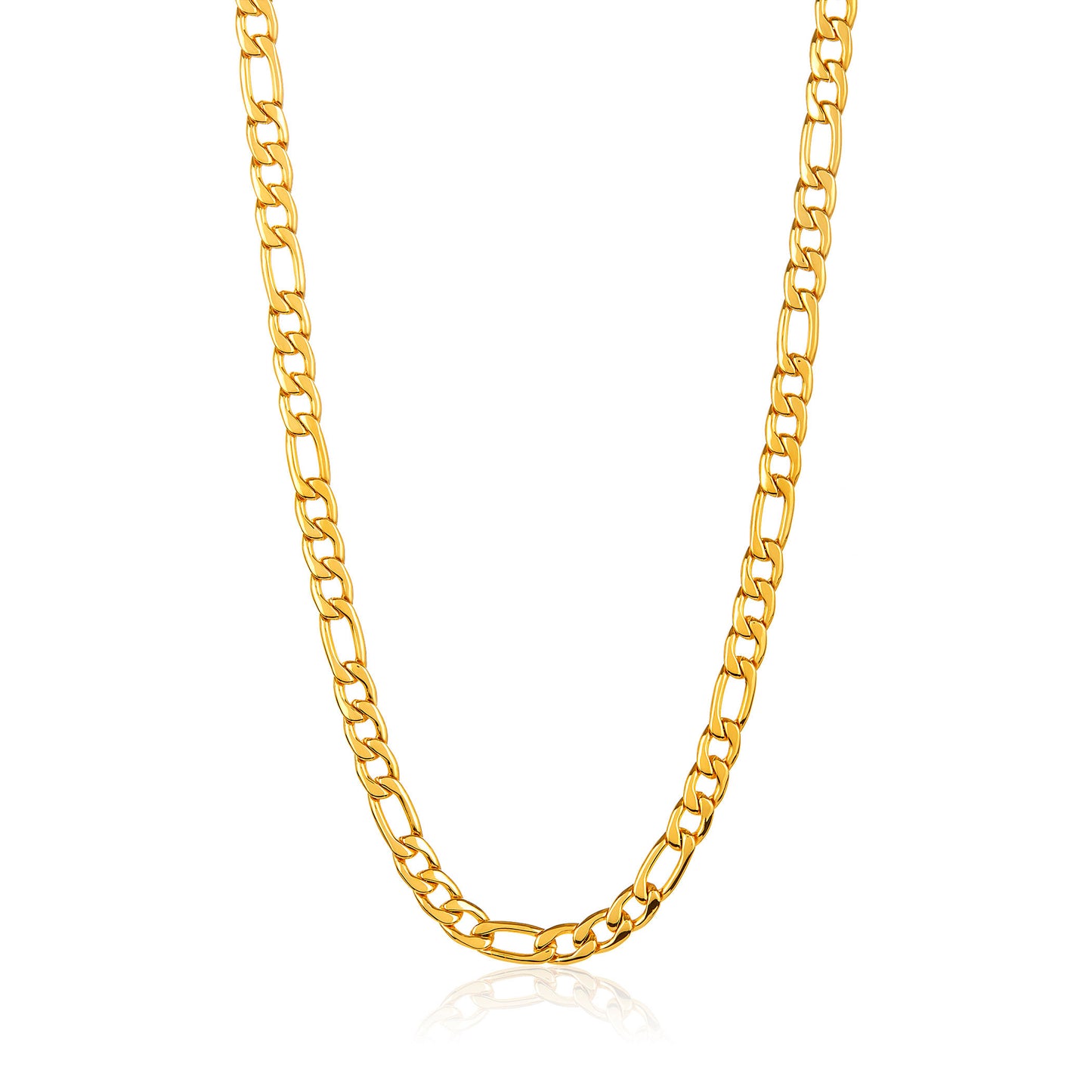 Invicta Men's Stainless Steel 8mm Figaro Chain 24" Necklace