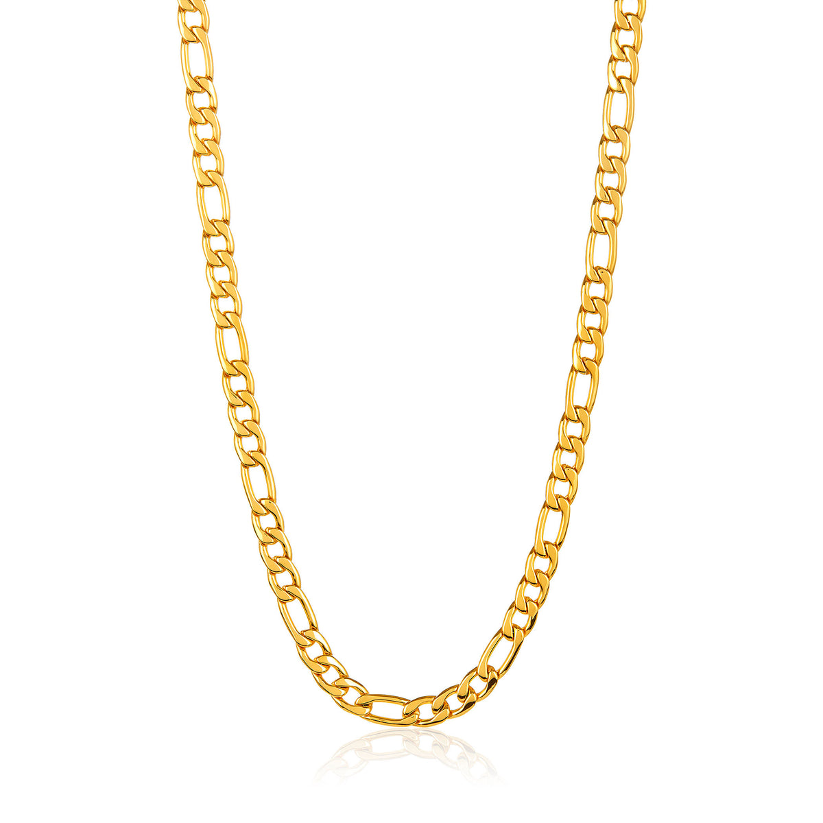 Invicta Men's Stainless Steel 8mm Figaro Chain 24" Necklace