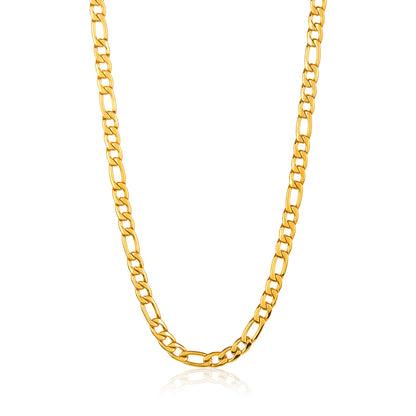 Invicta Men's Stainless Steel 8mm Figaro Chain 24" Necklace