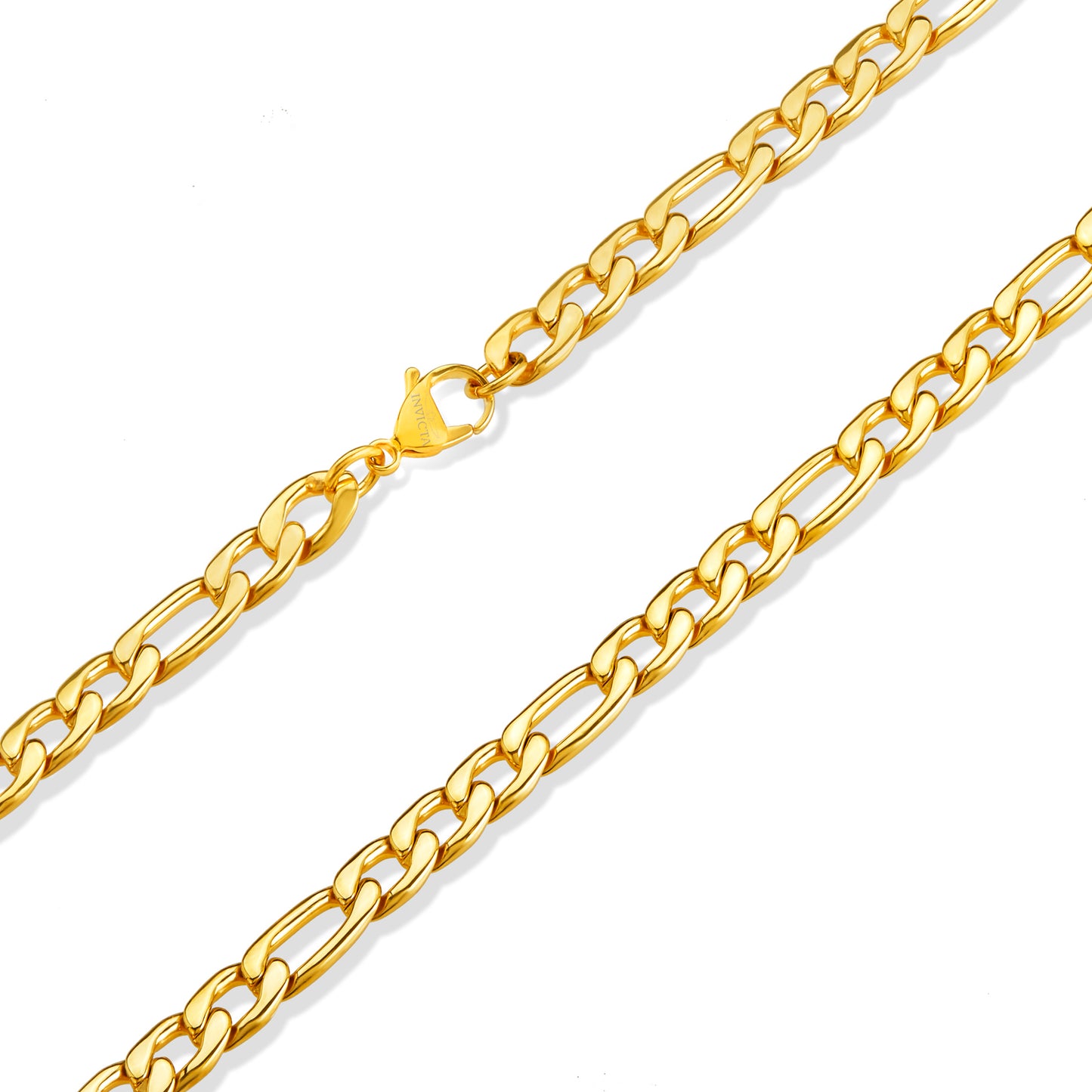 Invicta Men's Stainless Steel 8mm Figaro Chain 24" Necklace