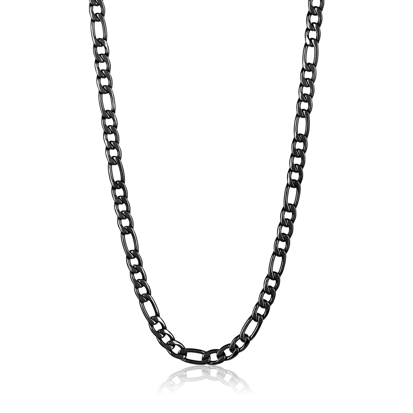 Invicta Men's Stainless Steel 8mm Figaro Chain 24" Necklace