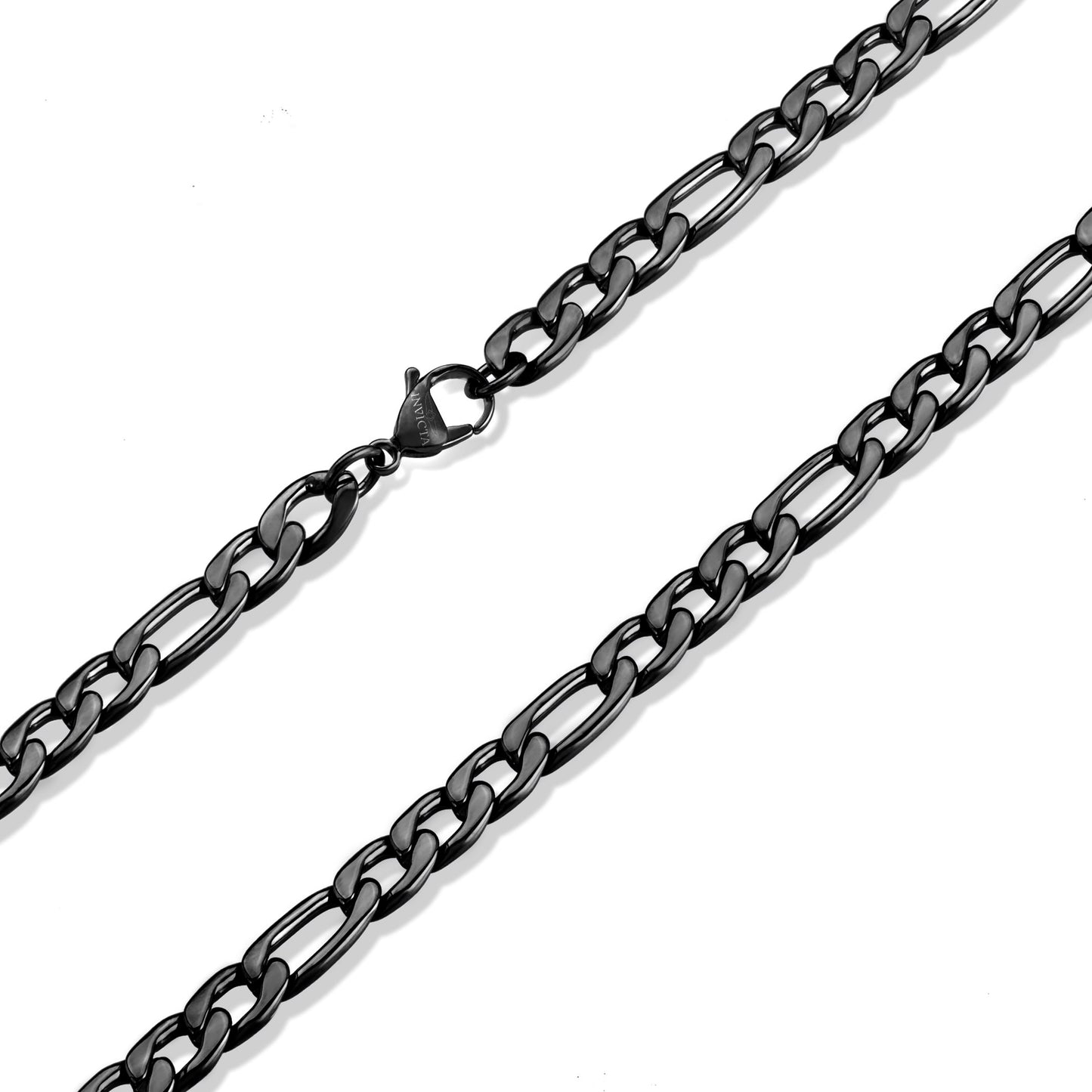 Invicta Men's Stainless Steel 8mm Figaro Chain 24" Necklace