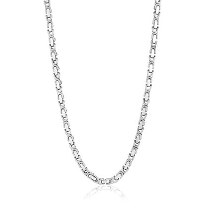 Invicta Men's Stainless Steel 8mm Byzantine Chain 26" Necklace