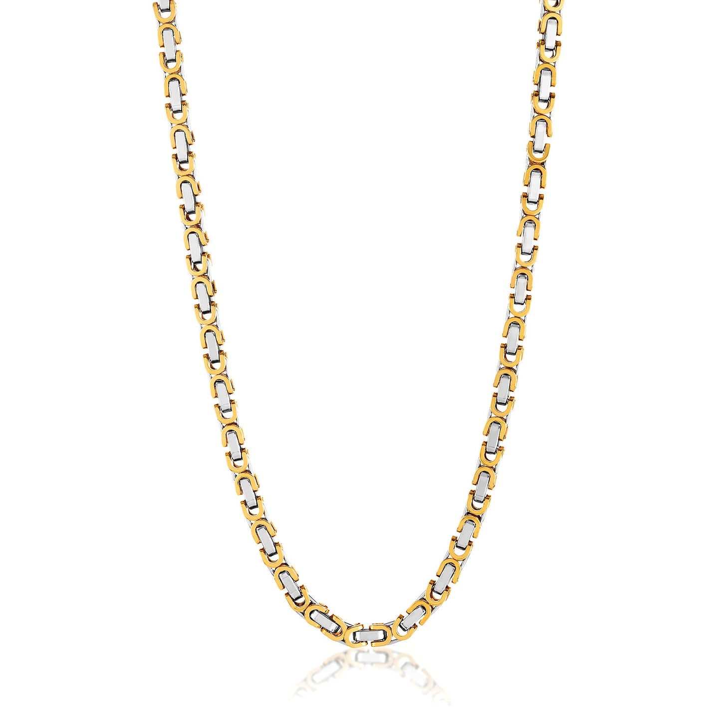 Invicta Men's Stainless Steel 8mm Byzantine Chain 26" Necklace
