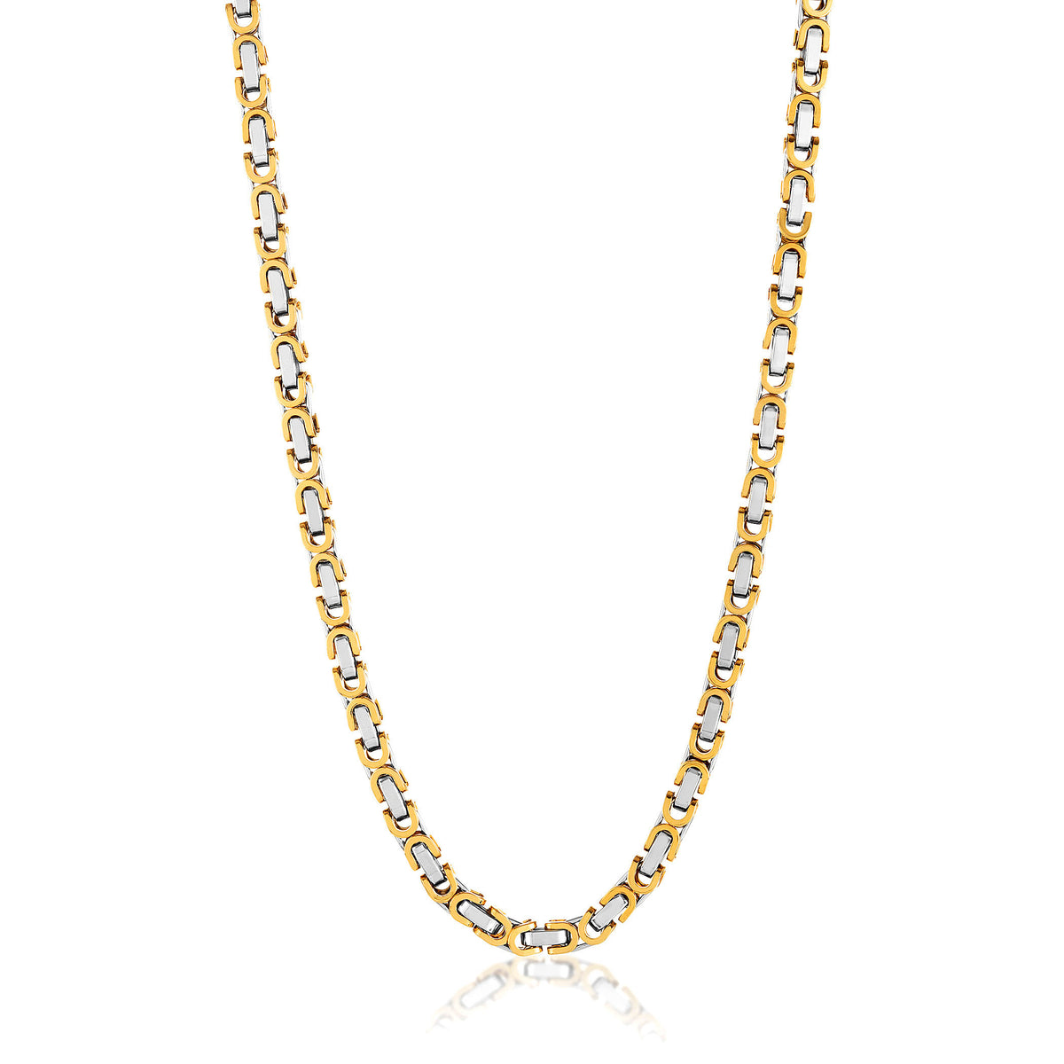 Invicta Men's Stainless Steel 8mm Byzantine Chain 26" Necklace