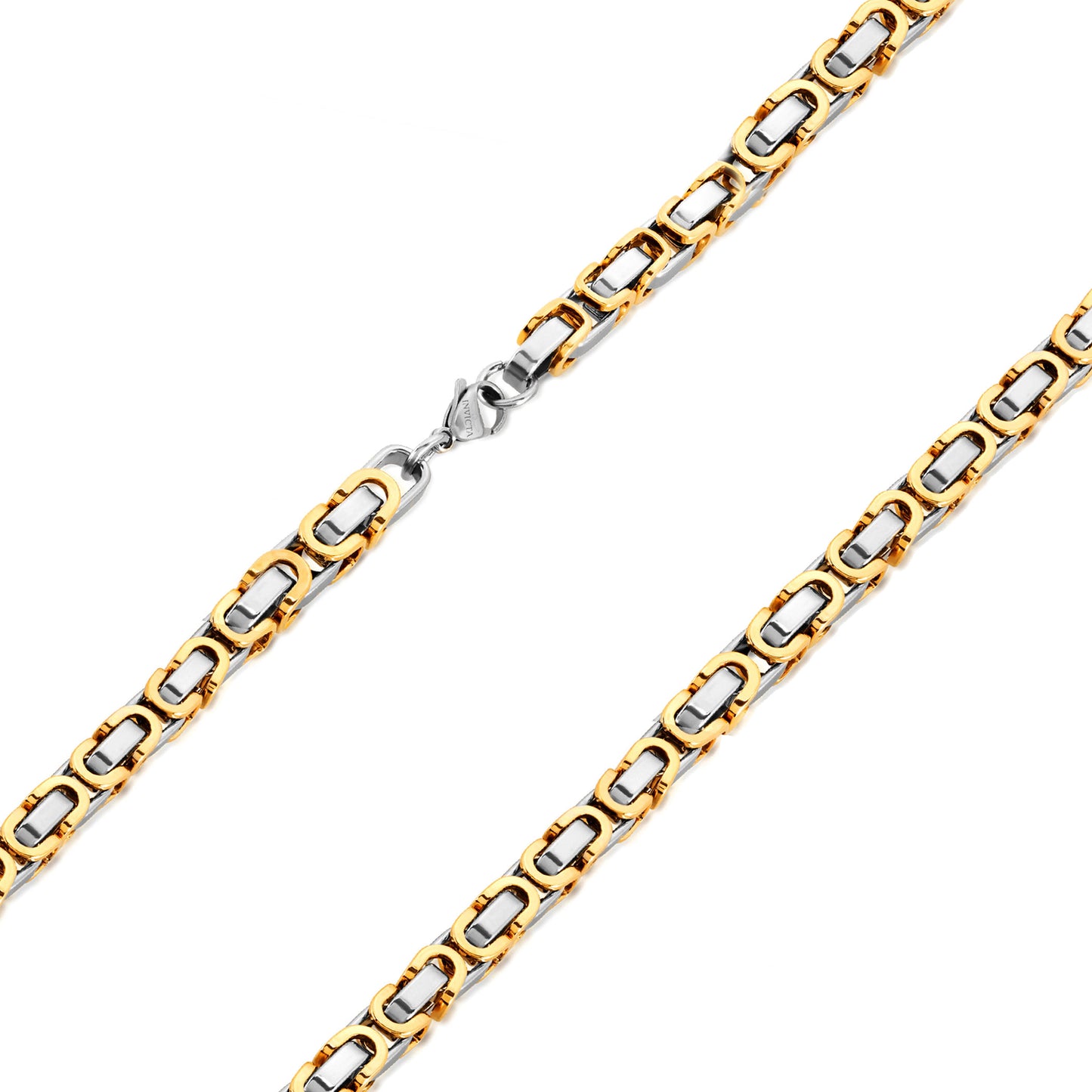 Invicta Men's Stainless Steel 8mm Byzantine Chain 26" Necklace