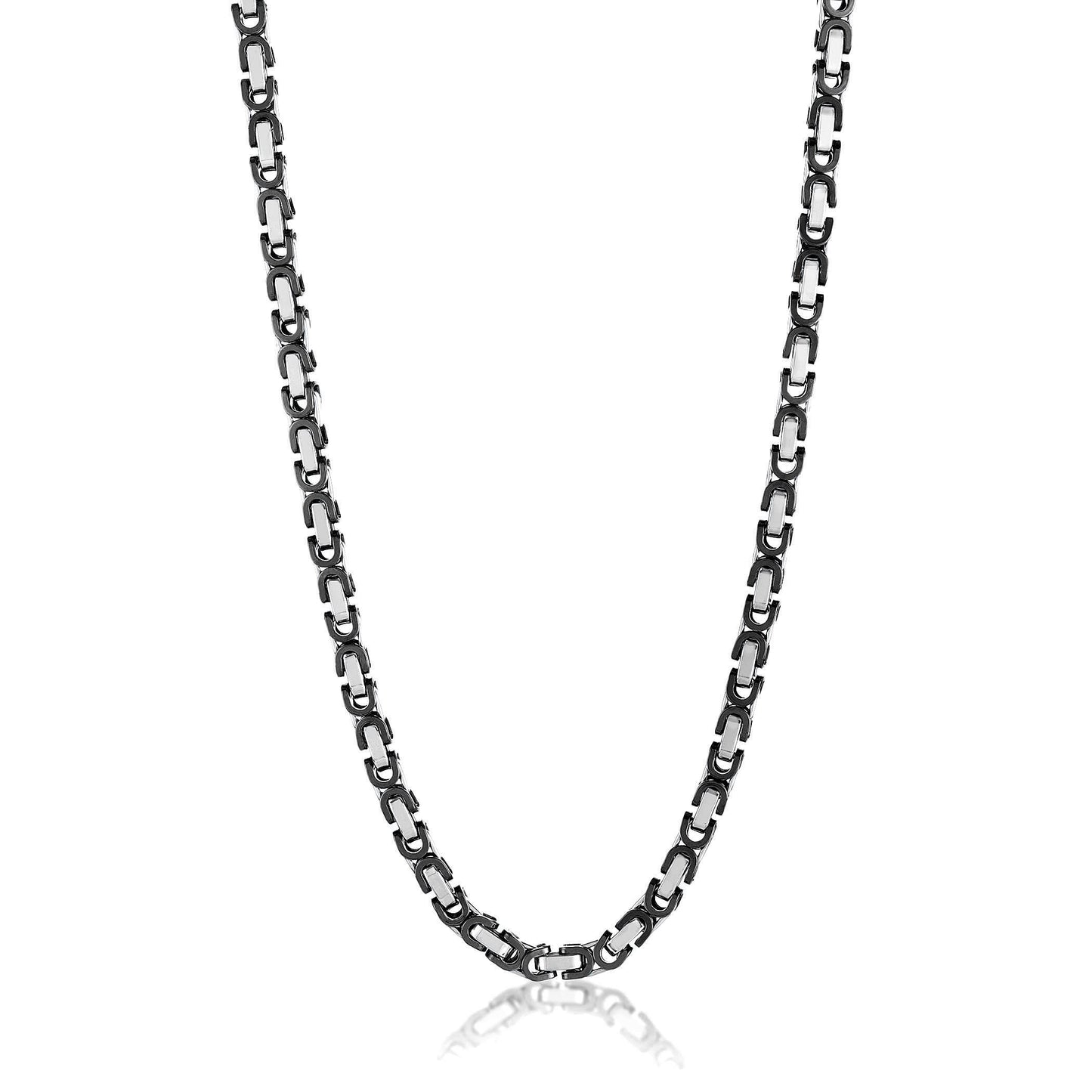 Invicta Men's Stainless Steel 8mm Byzantine Chain 26" Necklace