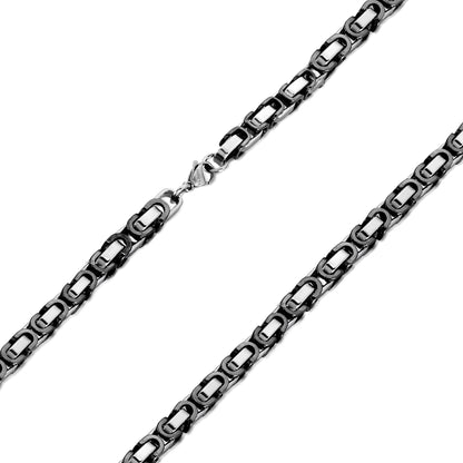 Invicta Men's Stainless Steel 8mm Byzantine Chain 26" Necklace