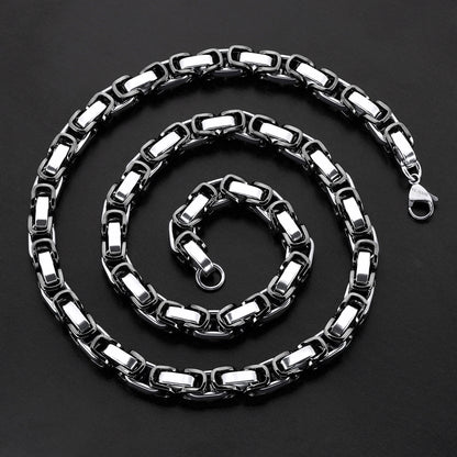 Invicta Men's Stainless Steel 8mm Byzantine Chain 26" Necklace