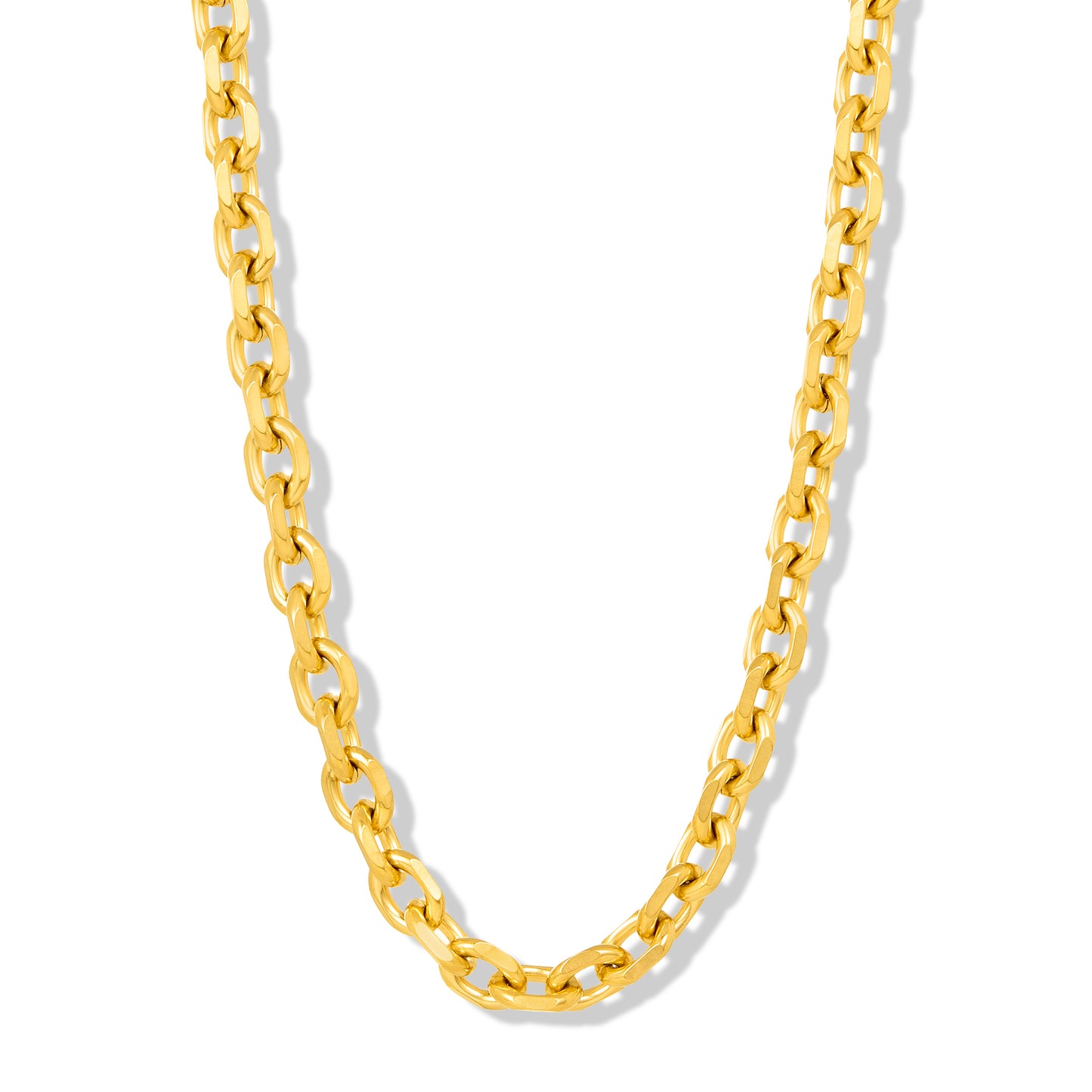Invicta Men's Stainless Steel 10.5mm Knife-Edge Oval Link 24" Necklace