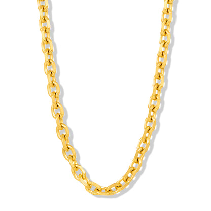 Invicta Men's Stainless Steel 10.5mm Knife-Edge Oval Link 24" Necklace