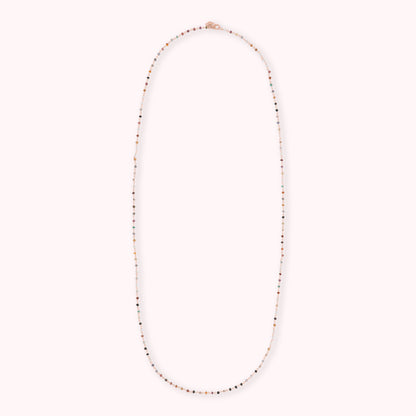 Toscana Italiana 18K Rose Gold Plated Multi-Gemstone Station 39" Layering Necklace