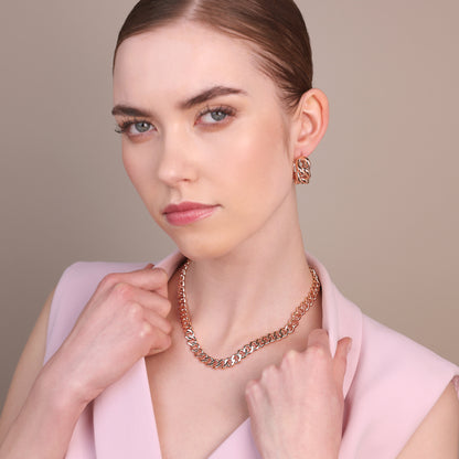 Toscana Italiana 18K Rose Gold Plated Curb Link 16" Necklace