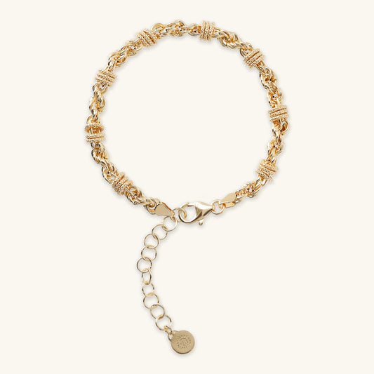 Toscana Italiana 18K Gold Plated Status Rope Chain Bracelet
