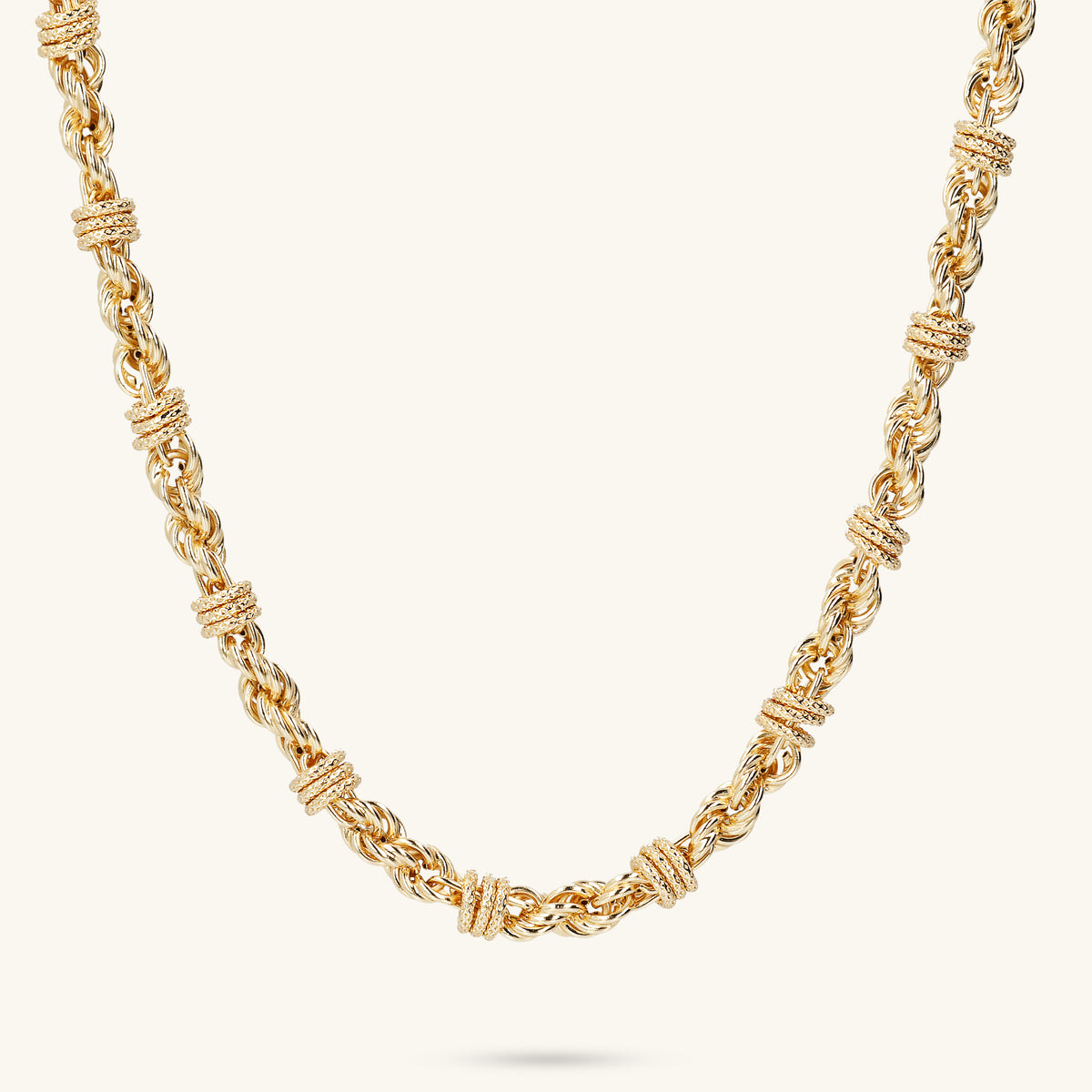Toscana Italiana 18K Gold Plated Status Rope Chain Necklace