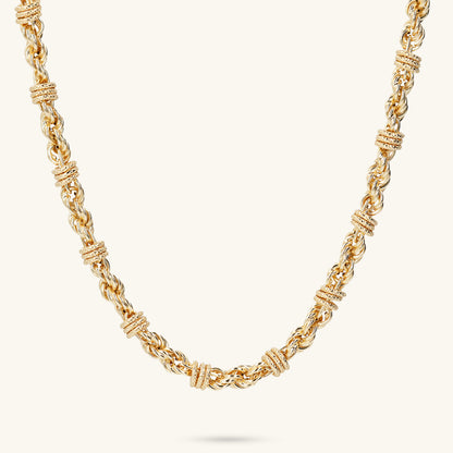Toscana Italiana 18K Gold Plated Status Rope Chain Necklace