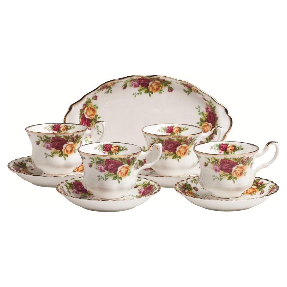 Royal Albert Old Country Roses 9-Piece Tea Set
